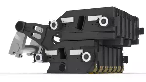 A TWINPACT tömörítő dugattyú egy alsó és egy felső részre oszlik