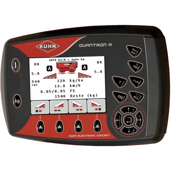 QUANTRON A vezérlőegység a szórás közbeni, folyamatos kijuttatásimennyiség-állítás szolgálatában