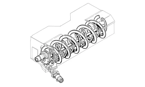 A KUHN PRIMOR 5570 M szalmafúvó és takarmánykiosztó keverőgarattal is fel van szerelve, hogy az abraktakarmány bekeverése se okozzon gondot.