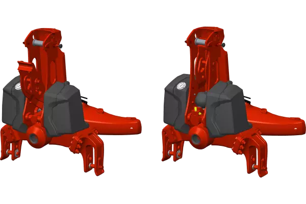 Az EasyDrive és az OptiDrive függesztőszerkezetek egyszerűsítik a munka- ill. szállítási helyzet közötti váltást.