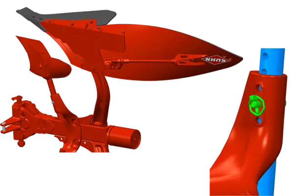 A VARI-MASTER L előhántó kialakítása és a 3D-Skim beállítás a kifogástalan szármaradvány-leforgatás érdekében.