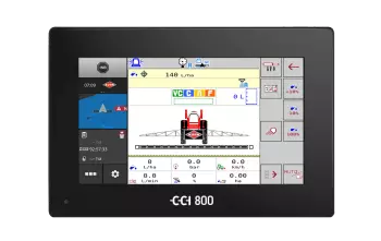 A tükröződésmentes, felhasználóbarát képernyőjén egyidejűleg különböző információkat megjelenítő CCI 800 terminál
