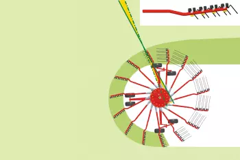 A kettős ívelésű karoknak köszönhetően szép kialakítású rend