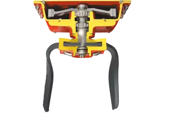 A KUHN forgóborona-rotor keresztmetszeti nézete