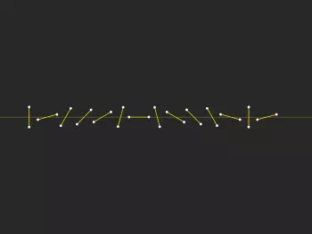 A forgóborona fogtartó elemek keverést elősegítő pozícióját szemléltető ábra.