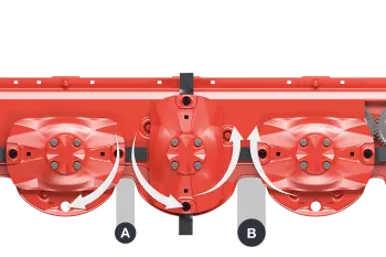 Az OPTIDISC ELITE kaszagerendely eltérő tárcsatávolságokkal